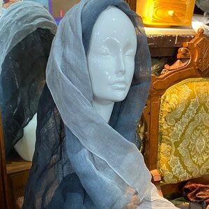 Lightweight Gray Ombre Sheer Scarf - Home Accents 6ft x 24 inch